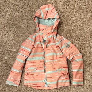Burton Coral and Mint Striped Jacket